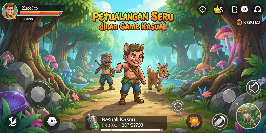 Tampilan antarmuka menarik dari game Kasual 2739.