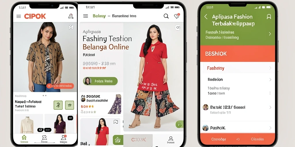 Antarmuka sleek aplikasi CIPOK yang mempermudah belanja fashion.