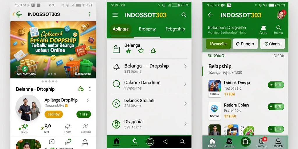 Antarmuka pengguna aplikasi INDOSLOT303 yang menarik dan fungsional.