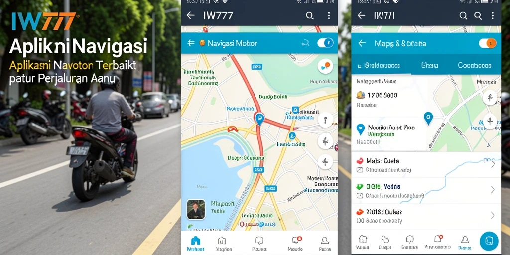 Tampilan antarmuka IW777 yang informatif untuk navigasi motor.