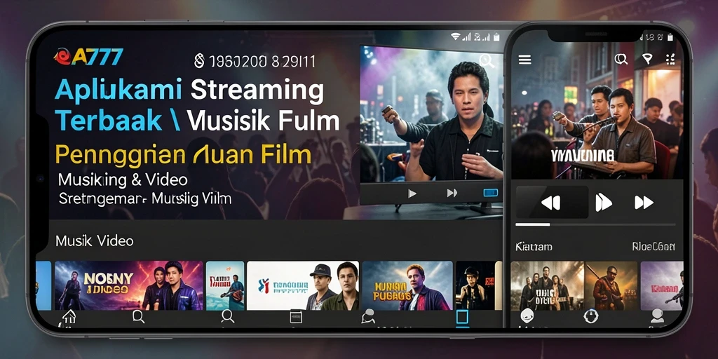 Tampilan antarmuka NA777 saat memutar video Streaming.